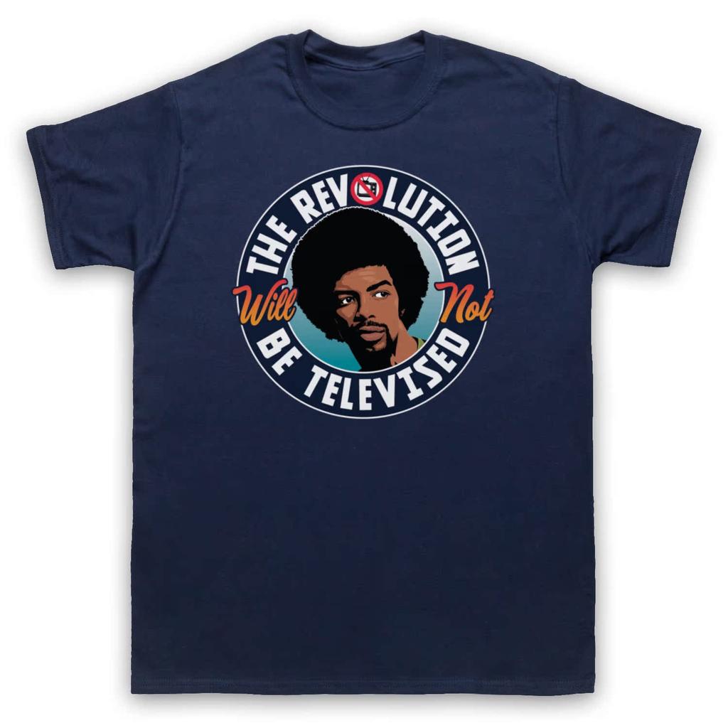 2025 GIL SCOTT HERON, Otec černého rapu, Evropský a americký mládežnický pop, Energické denní tričko s krátkým rukávem a kulatým výstřihem