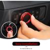 RT-TCZ Headlight Knob Cover Audio Volume Switch Cover Trim Center Console Interior Accessories for Ford Mustang 2024 2025 (Red)
