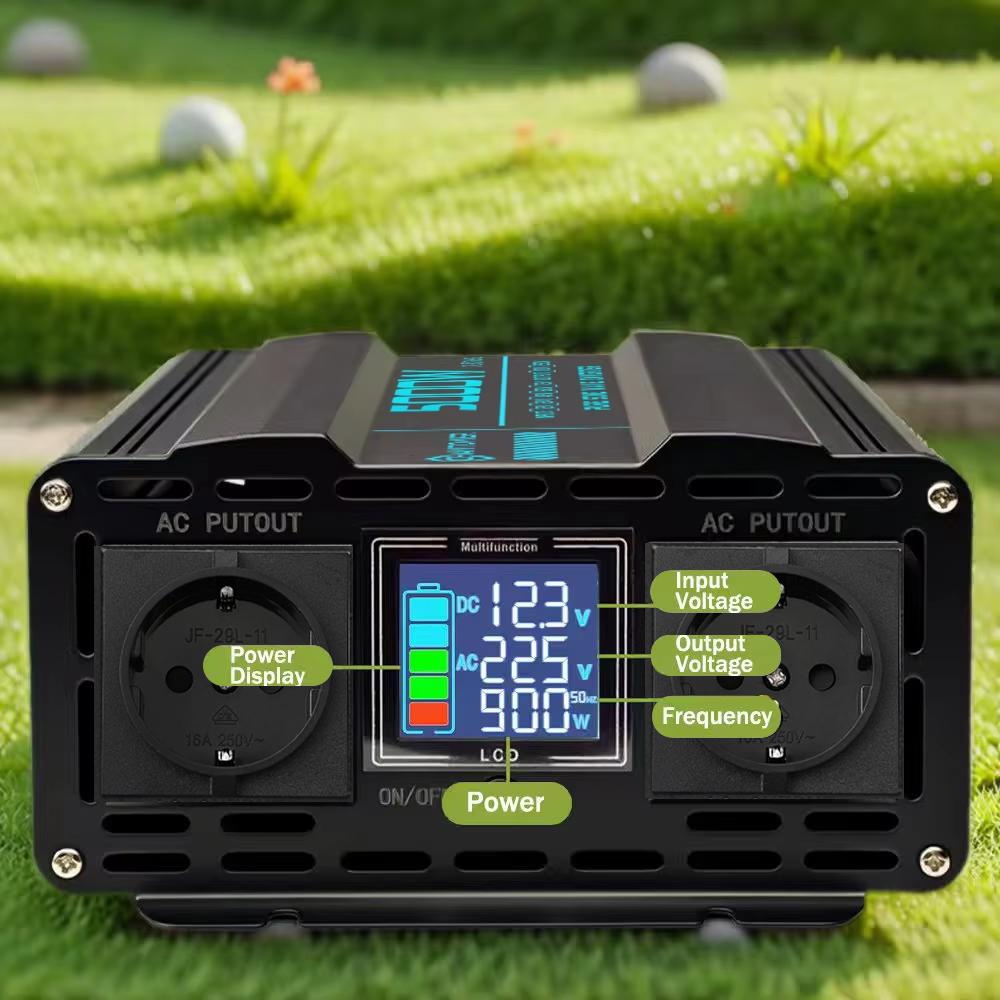 Pure Sine Wave Inverter 12V 220V 220W-5000W DC To AC Europe Socket Power Voltage Converter Car Solar Inverter Charger Adapter