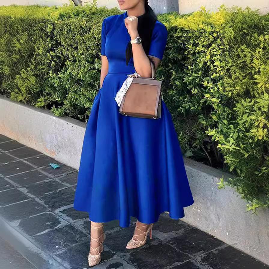 Wysokiej jakości elegancka czarna sukienka Vintage Ladies Fit Flare Prom Party Formalna sukienka Retro sukienki
