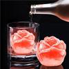 4-Cavity Small Ice Cube Tray Cute Rose Shaped Reusable Durable Waterproof Wear-resistant Ice Cube Mold Kitchen Tool Bars