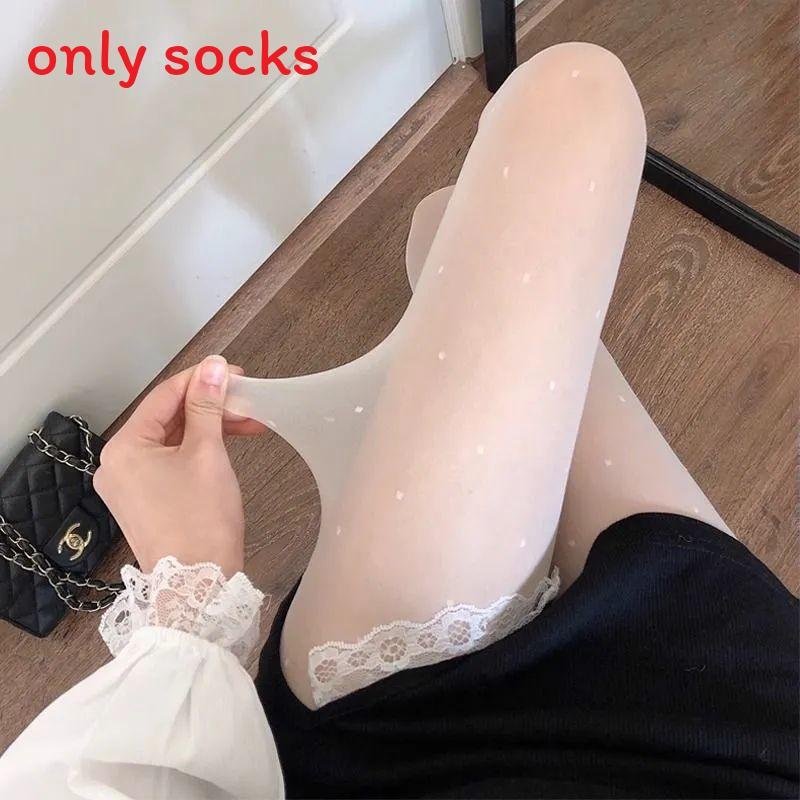Classic Polka Dot Nylon Tights With Shaping And Antisnag For Women