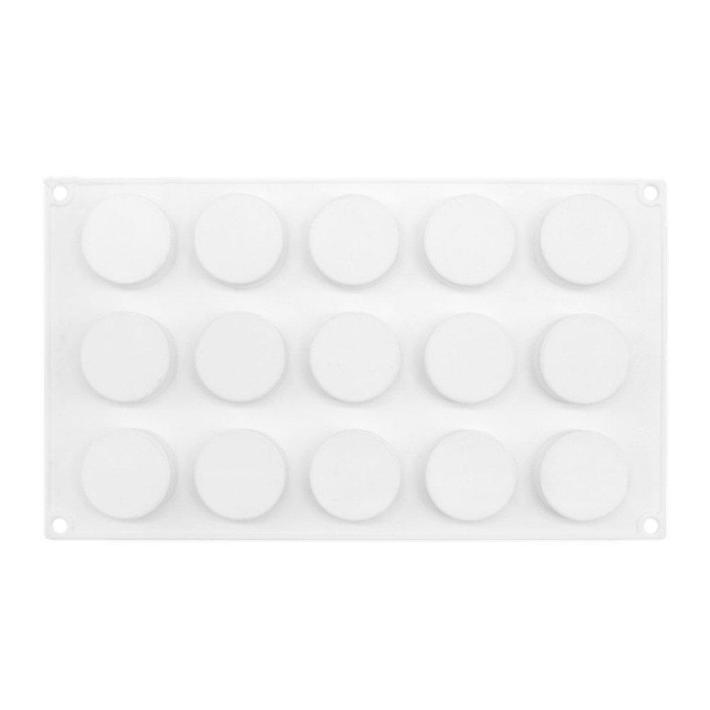 1 Pc 15 Medium Cylindrical Mousse Cake Mold Round Sandwich Silicone Mold Small Eardrum Dessert Fondant Baking Mold