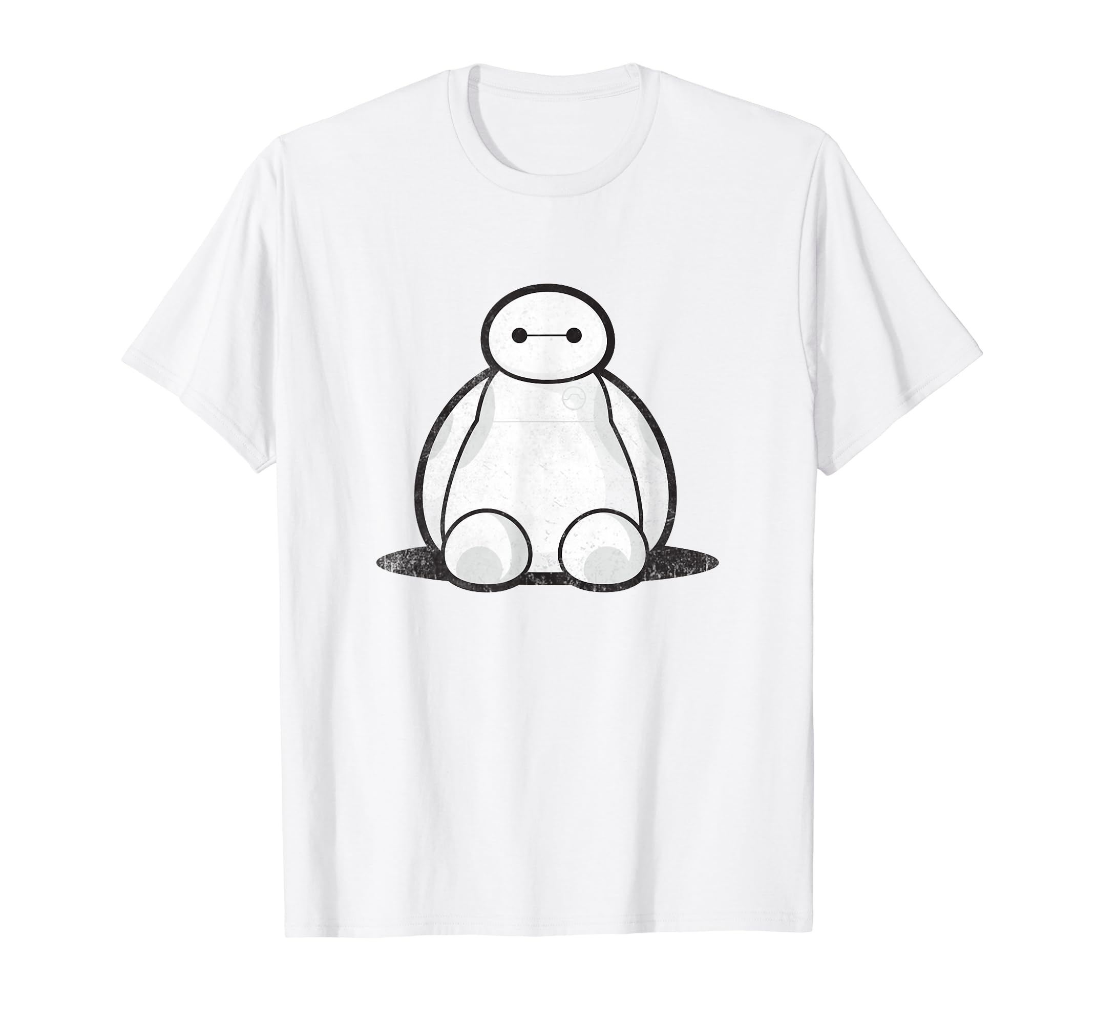 

Disney Big Hero 6 Cute Baymax Sitting Damaged Shot T-Shirt
