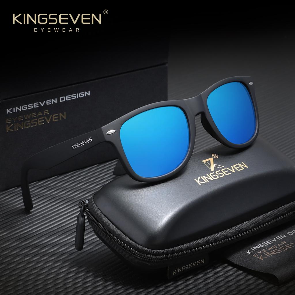 KINGSEVEN Classic Design Rectangular Sunglasses UV400 Essential For Travel Effectively Block Ultraviolet Rays