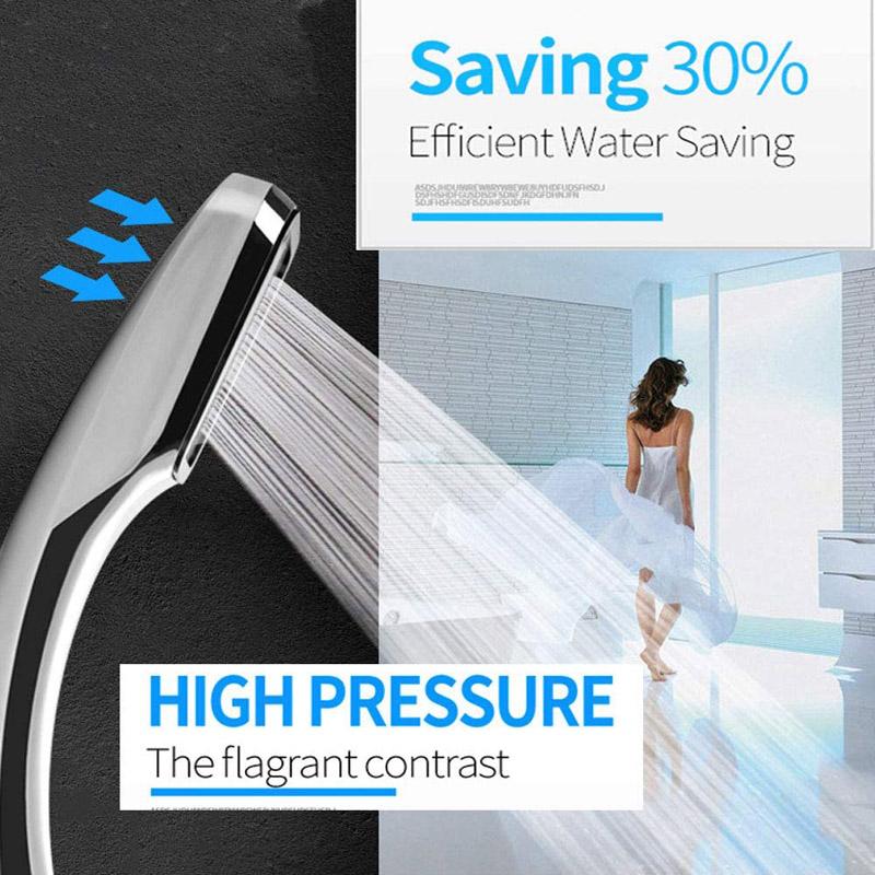 300 Holes High Pressure Shower Head Water Saving Filter Spray Nozzle Rainfall Chrome Showerhead