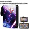 400pcs/900pcs Card Album Book Folder 4/9 Card Slots Collections Zipper Double Pocket Zipper Card Binder Holder