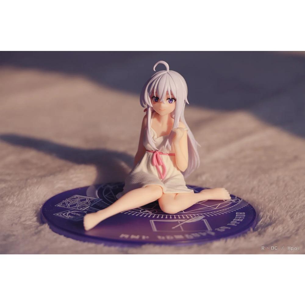 9CM Anime Majo No Tabitabi Elaina Figure Pajamas Sitting Posture Action Animation Model Toy Gift Collection Decoration Ornaments