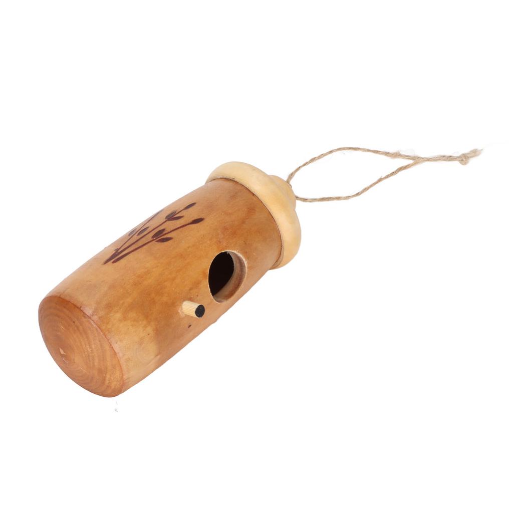 Wooden Hummingbird House Outside Hanging Wooden Hummingbird House for Indoor Outdoor Garden Decor Quadrate Bottom