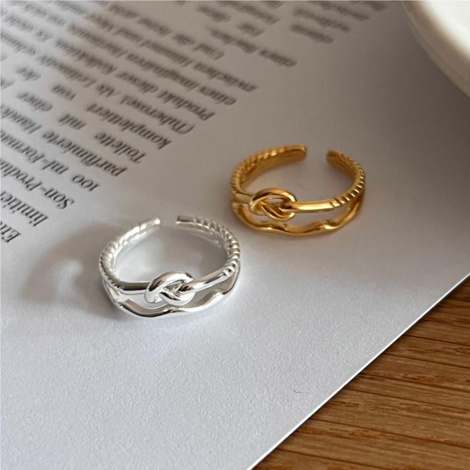 925 Sterling Heart Shape Entanglement Adjustable Rings For Women Ladies Rings Luxury Jewelry Wholesale Jewellery Argent 925 серебряный