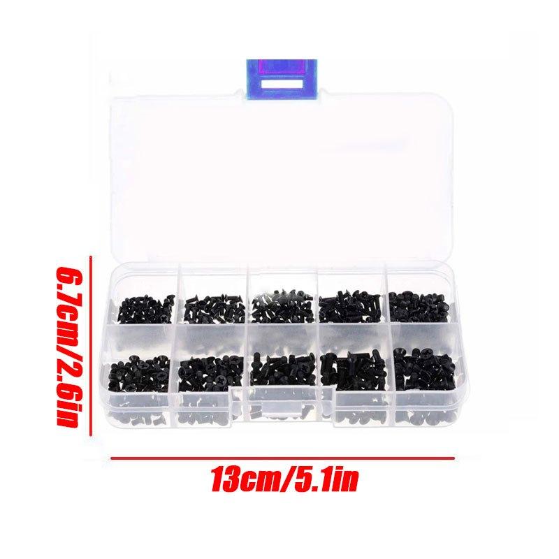 

500 шт. набор винтов для ноутбука винт с плоской головкой Phillips Drive аксессуары для ремонта компьютерный электронный комплект винтов для ноутбука 500Pcs