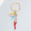 Creative Red Colorful Pepper Keychain Mini Vegetable Key Rings For Best Friends Women Men Gift Car Bag DIY Handmade Jewelry