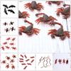 10Pcs/set Centipede Simulation Cockroach Model Simulation Fake Rubber Cockroach  Tricky Props