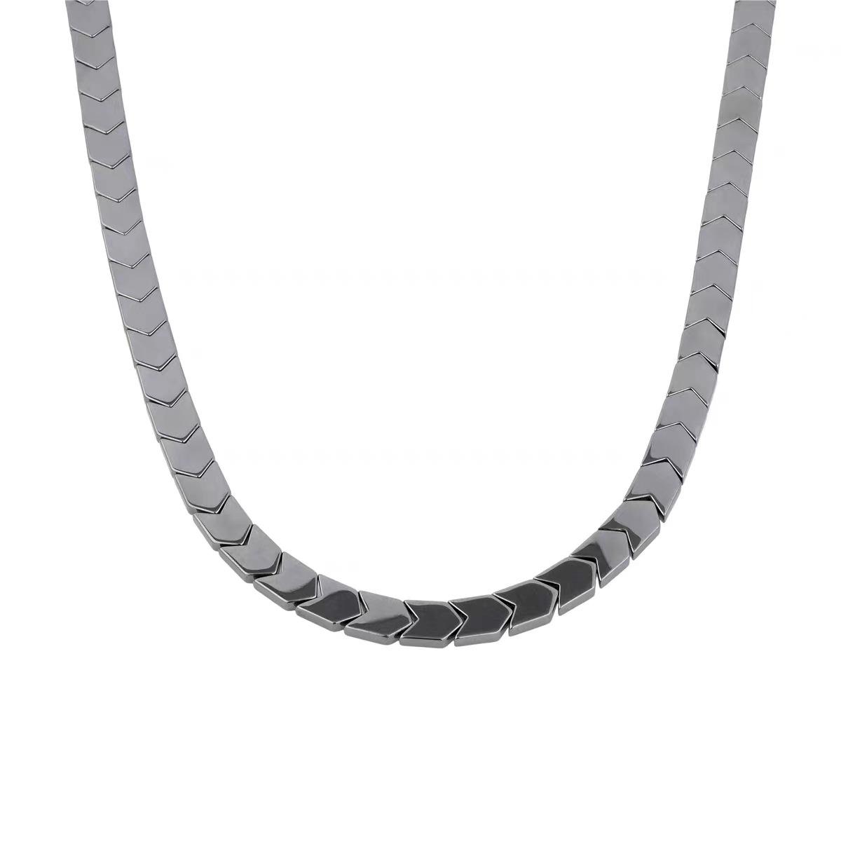 

Black gallstone necklace male trendy niche design accessories hip hop European and American ins high street cold wind collarbone chain