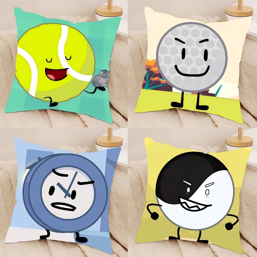 Cartoon B-BFDI Kissen Anime Kissen Sofa Bett Kopfkissenbezug Kissenbezug 45x45 cm Mode