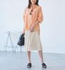 ROPE PICNIC Skirt Colors Airy Pleated Skirt GDC15160 Beige Sub with Selectable Length [New Added]
