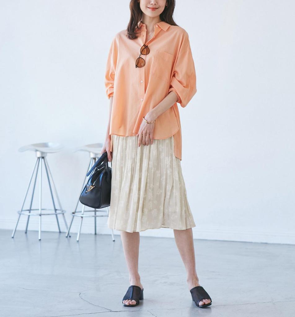 ROPE PICNIC Skirt Colors Airy Pleated Skirt GDC15160 Beige Sub with Selectable Length [New Added]