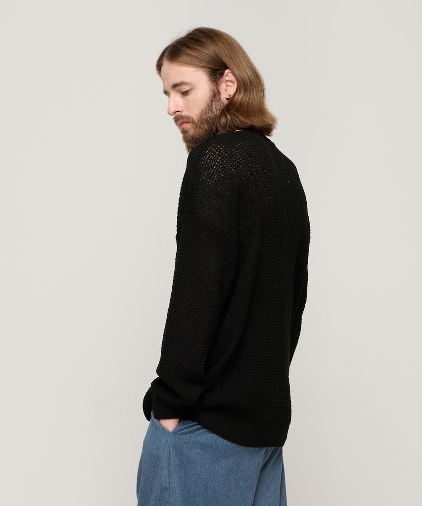 CARGOBROS Summer Scallop Waffle Cozy Knit (Black)