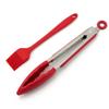 Silicone High-Temperature Resistant Tongs - Ideal for Grilling, Frying, and Bread - Stainless Steel Kitchen Tool