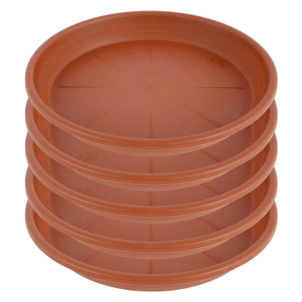 5Pcs Durable Plastic Plant Saucer 6/7/8/10 Inch Round Drip Plant Trays Flower Pot Indoor Outdoor Home Garden Supplies