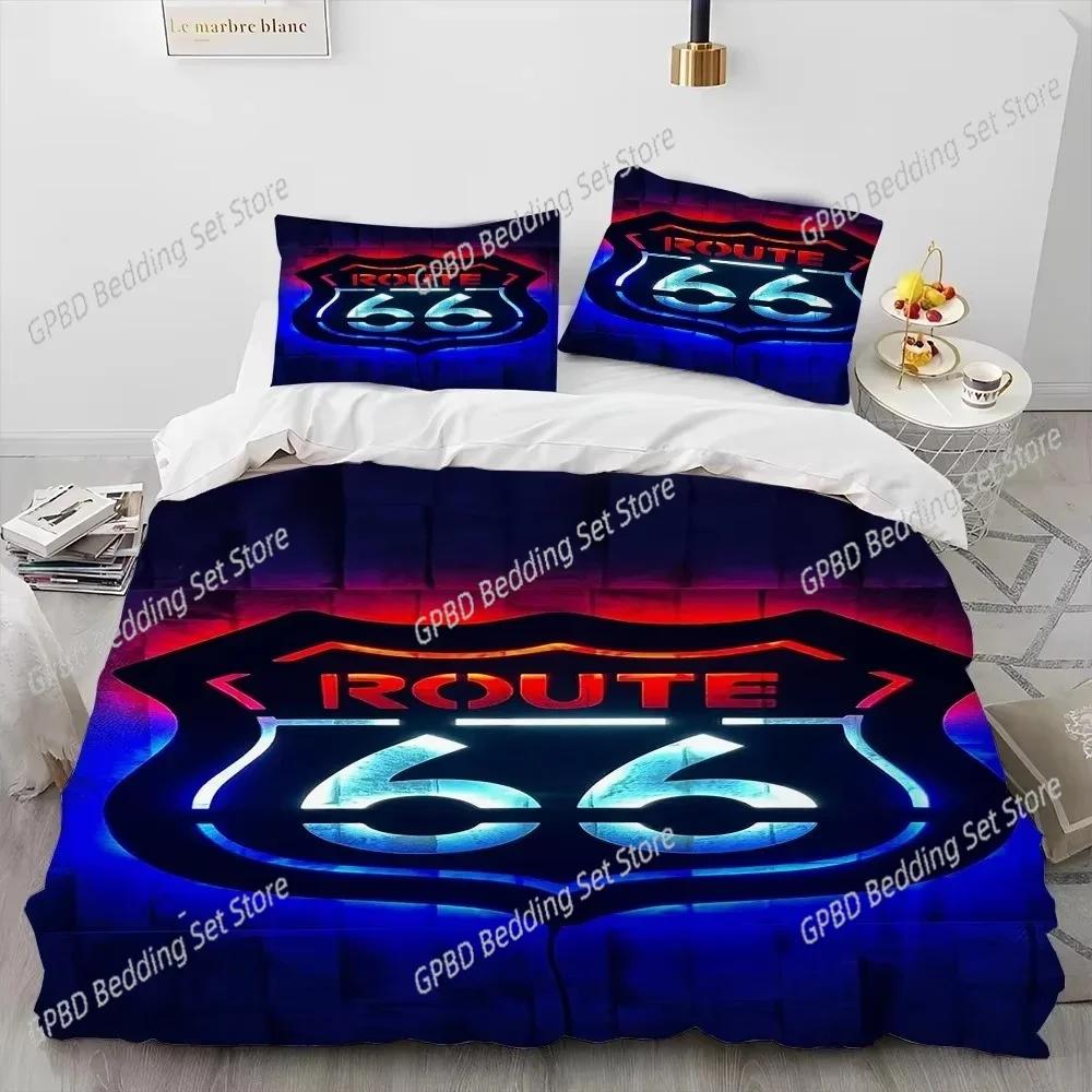 Historic Route 66,Mother Road 3D NEW Duvet Cover Pillowcase Bedding Set Adult Boy Girl Bedroom Decoration Single Double Large