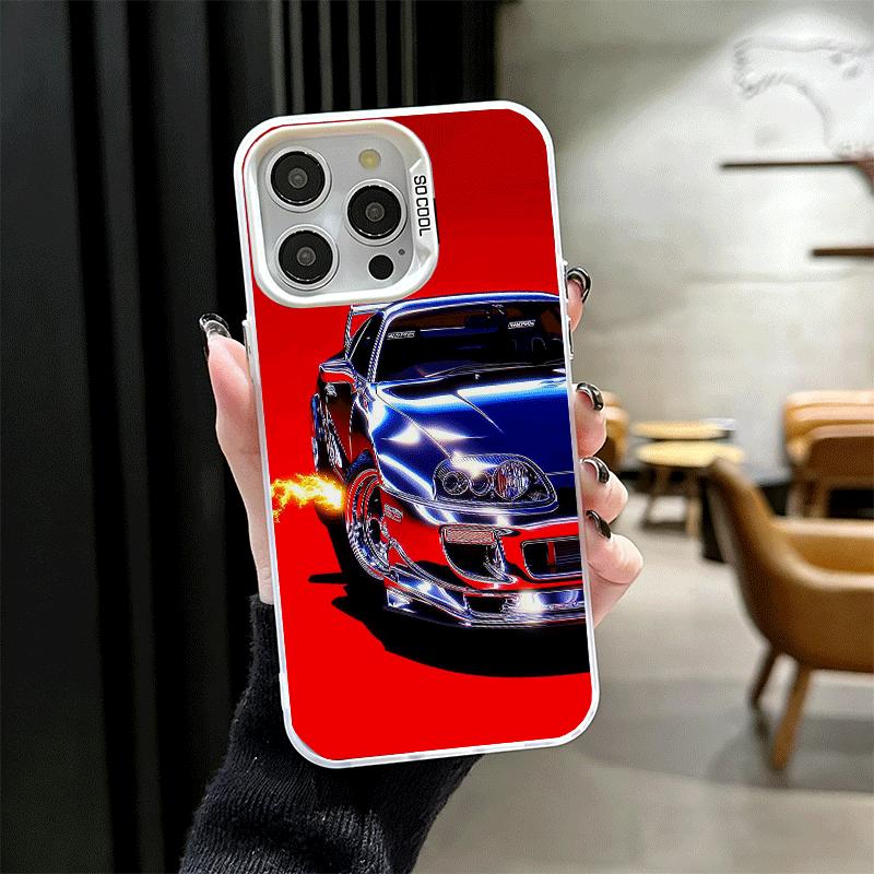 Electroplated Style Sports Car Soft Phone Case for iPhone 15 16 17 Pro Max 17Air 16E 14 Plus 13 12 Mini Shockproof Cover Back Sh