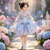 Girls' Summer Butterfly Lolita Dress - Stylish Princess Birthday Outfit