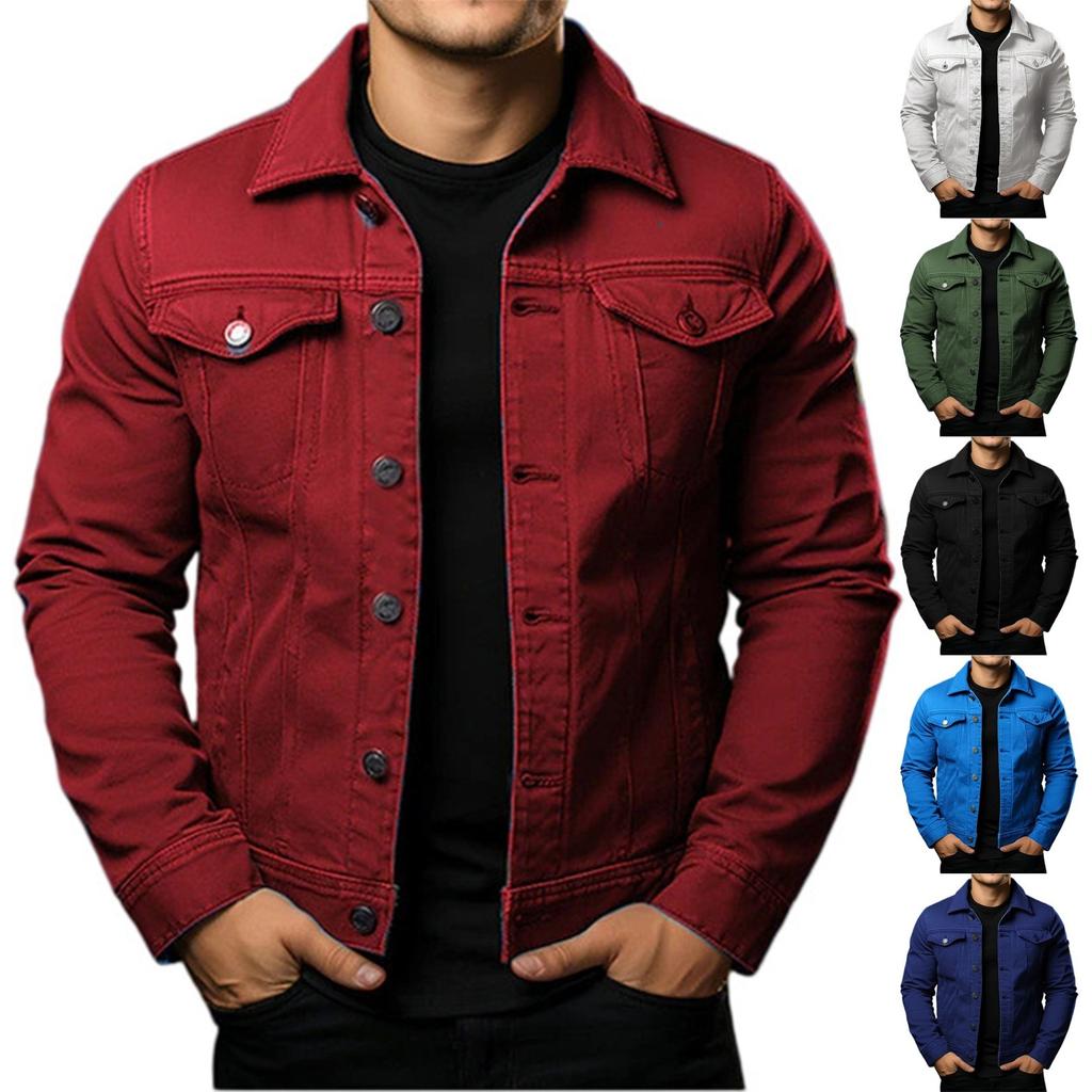 Men's Outerwear Jacket Casual Daily Wear Windproof Warm Button Top Jacket
