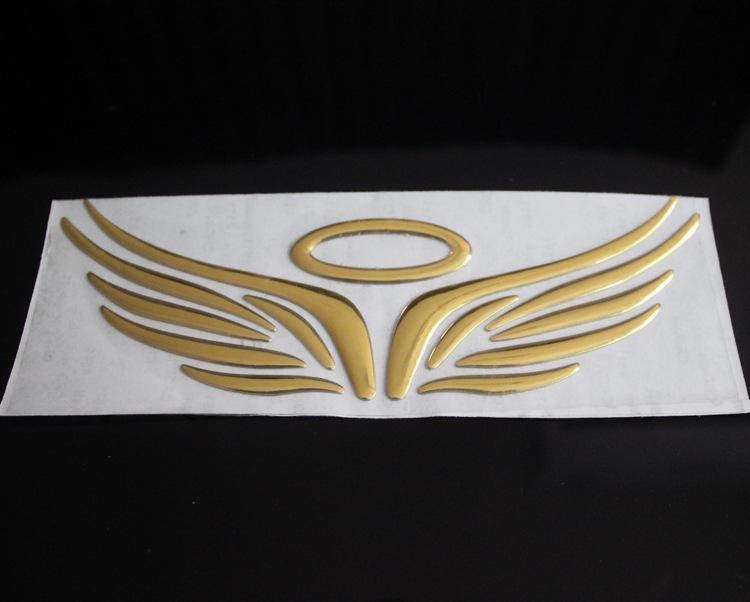 3D Angel Wings Car Emblem Sticker - Stereoscopic Car Decal for Decoration