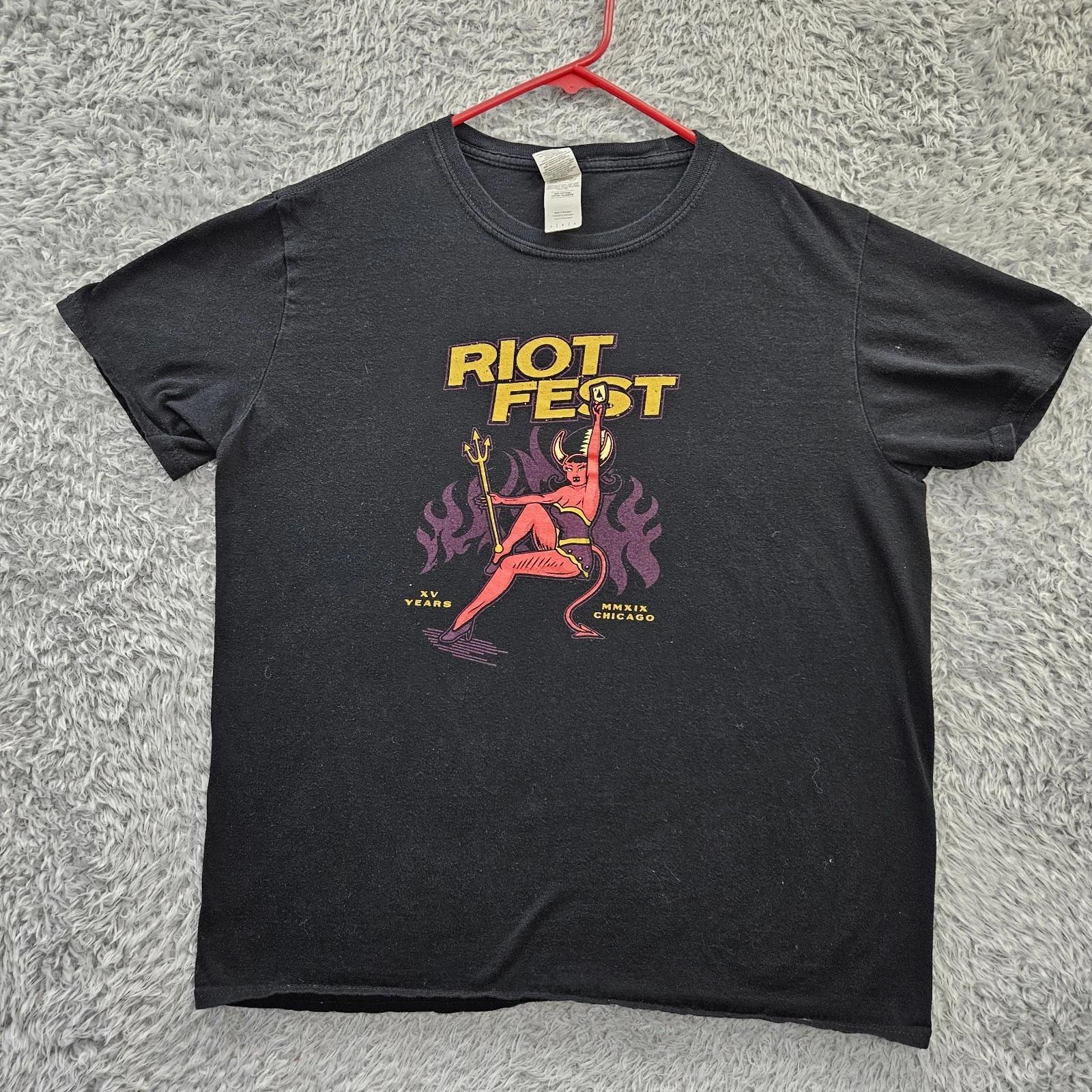 

Riot Fest 2019 Concert 100% Cotton T-shirt Mens Tees Top Large Slayer Blink 182 Jawbreaker Rancid 3XL