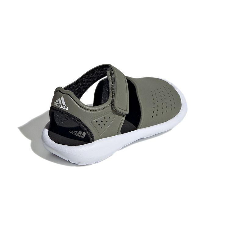 Adidas FortaSwim Stripes Infant Glory Green Baby Sneakers Olive-Green Footwear-White FW6041