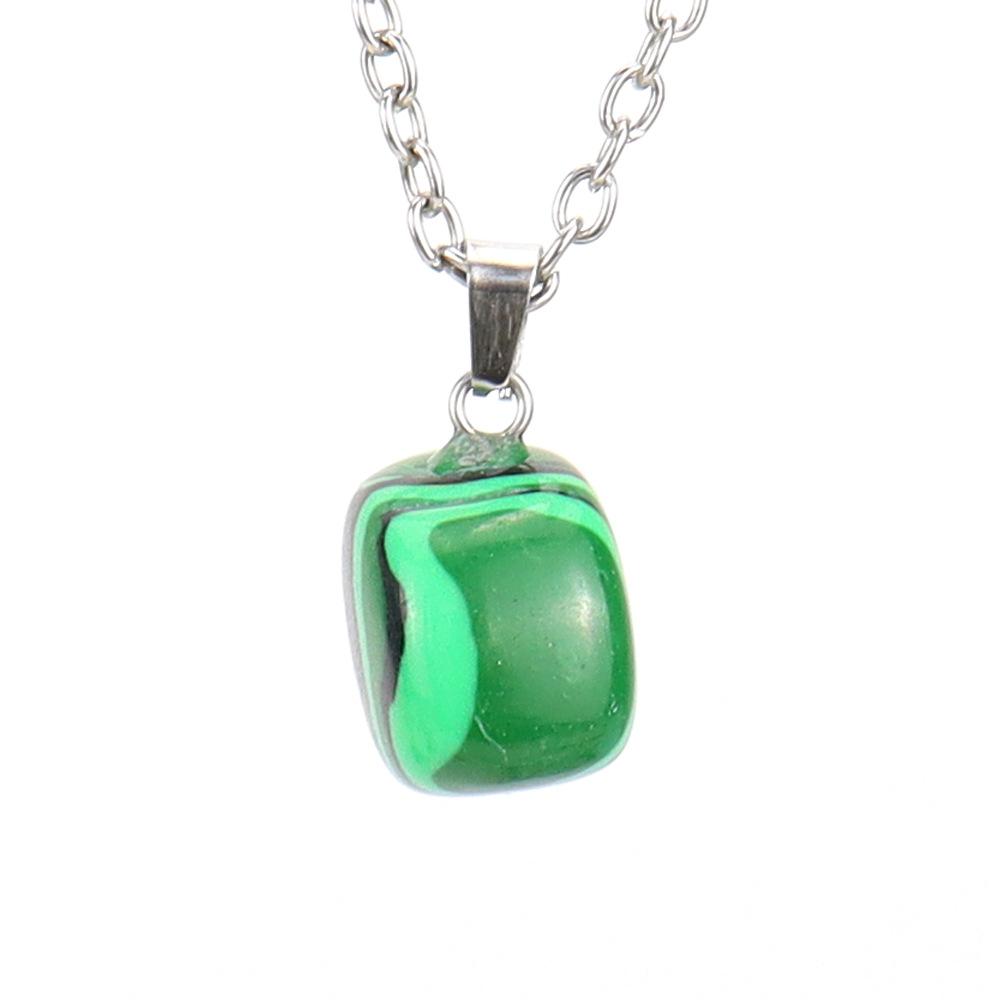 Natural Crystal Natural Stone Tiger Stone Irregular Shape Small Pendant Necklace N627