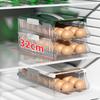 Automatic Scrolling Egg Storage Box Portable Durable Egg Holder Stackable Refrigerator Eggs Organizer Space Saver Container