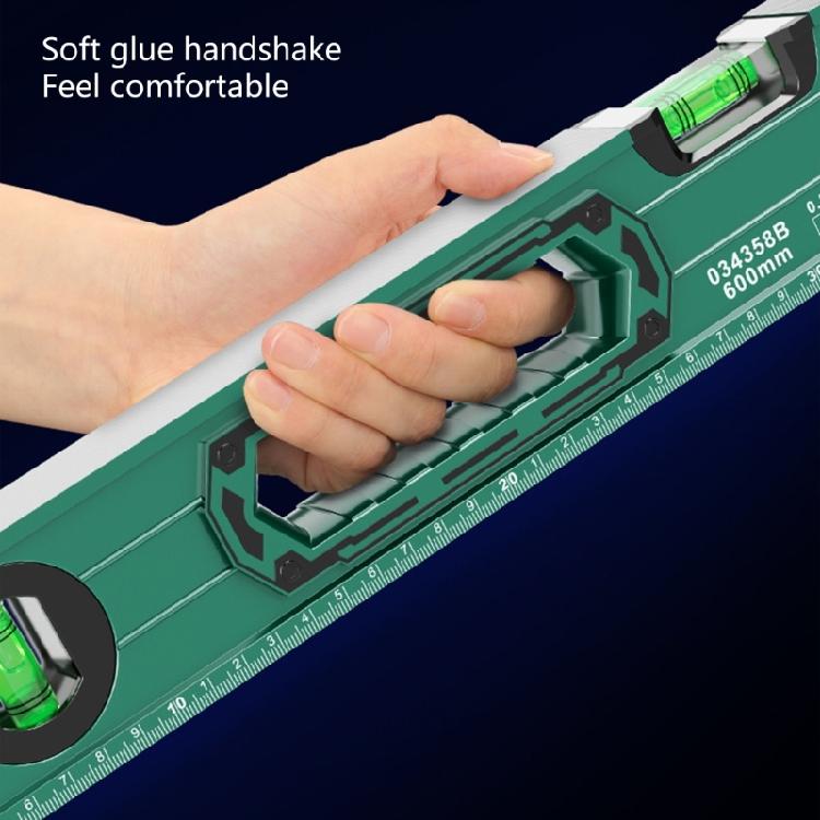 12in/24in Aluminum Ruler Strong Magnetic Ruler 45/90/180 Degree Bubble Measureing Ruler Ruler Tool