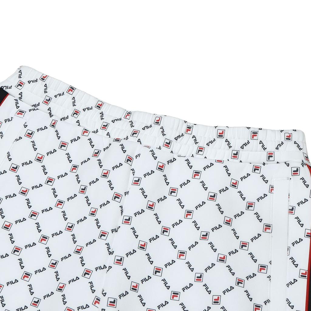 Fila Logo All Over Print Straight Leg Tennis Knit Sports Pants Retro Sports Long Pants Women Bottoms A11W343611F-ZA