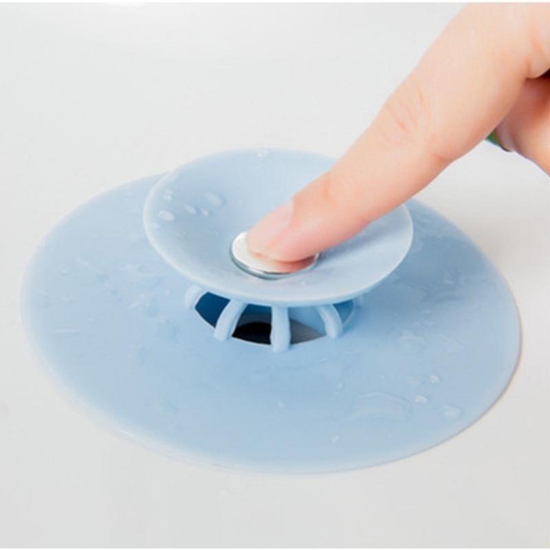 Bathroom Deodorizing and Anti Clogging Circular Floor Drain Silicone Sink Cover
