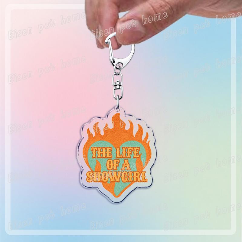 Music Songs The Life of A Showgirl Keychain Accessories Bag Charms Album Keychains Womens Keyrings Jewelry Fans Freinds Gift