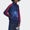 Adidas Originals Kerwin Frost Cartoon Print Striped Stand Collar Logo Track Jacket Men Jackets Blue H66305