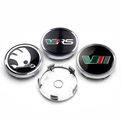 2025 New 4pcs 56/60mm Car Auto Wheel Center Cover Badge Stickers Hub Cap Replacement for Skoda VRS VII Rapid Octavia A7 Yeti Sup