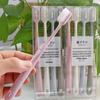 MUJI Four-piece Macaron Toothbrush Holder Set with Soft Bristle Toothbrushes