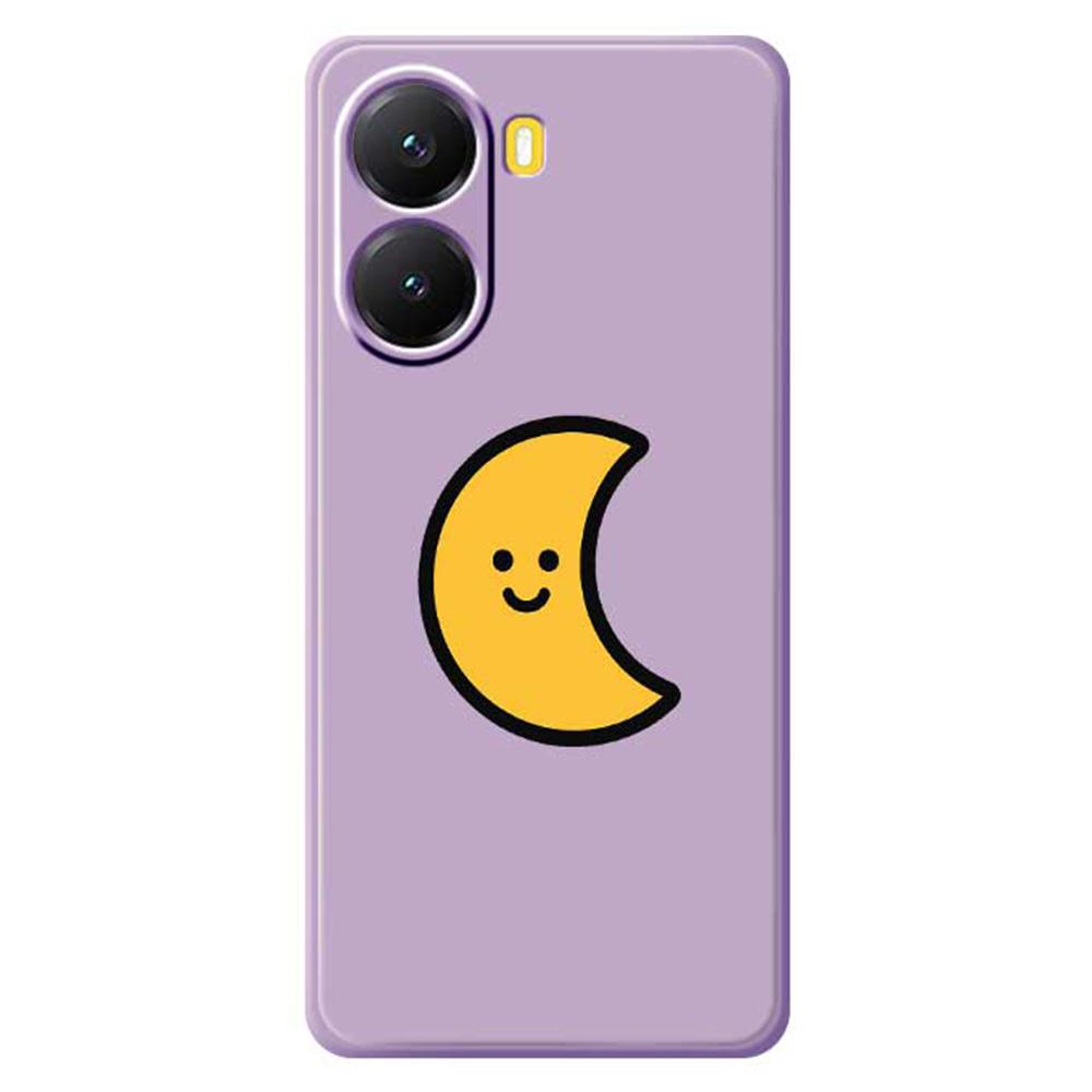 For Xiaomi Redmi Turbo 4 5G/Poco X7 Pro 5G Case Yellow Moon Pattern Printing Straight Edge TPU Phone Back Cover