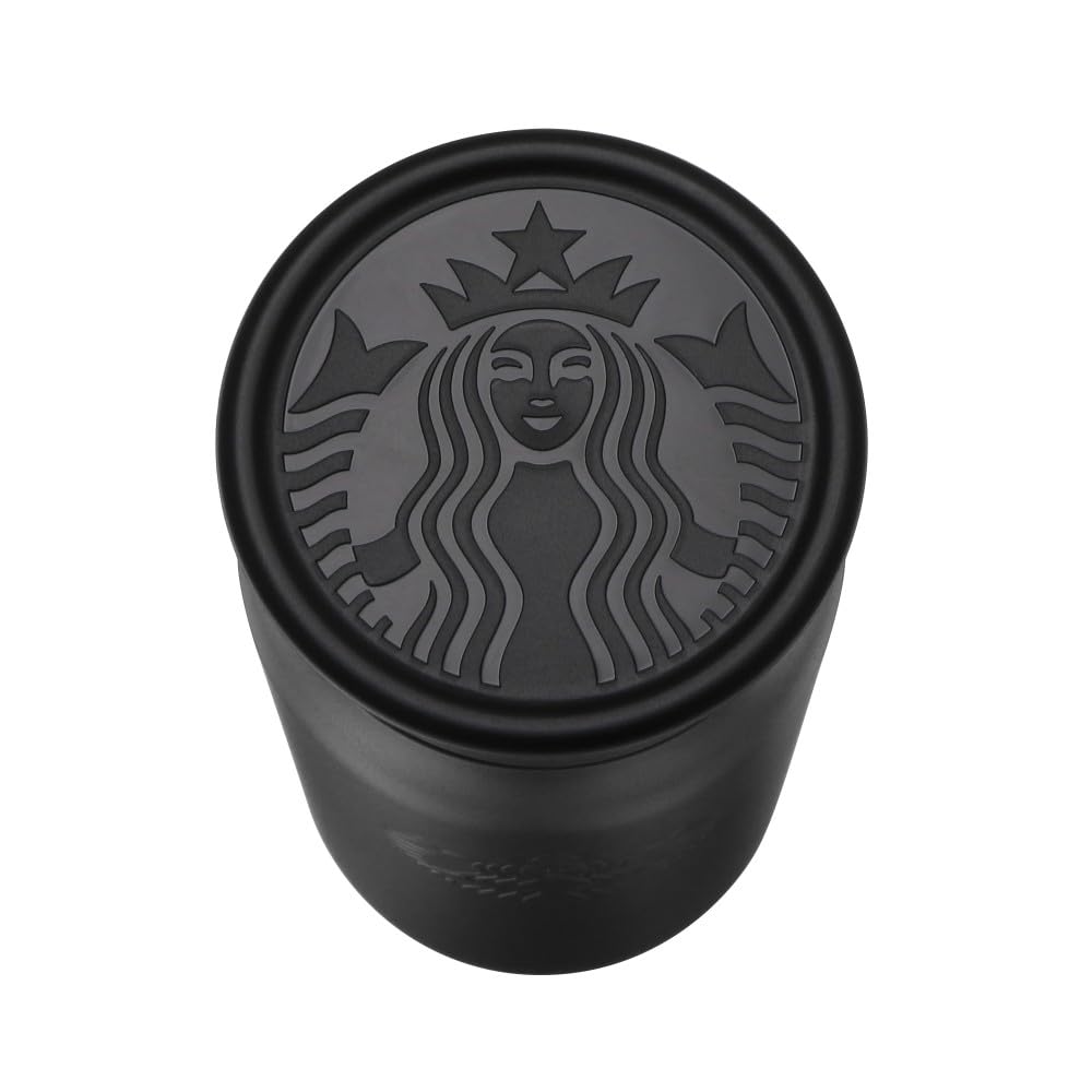 Starbucks Recycled Stainless Steel Mini Bottle, Matte Black, 355ml