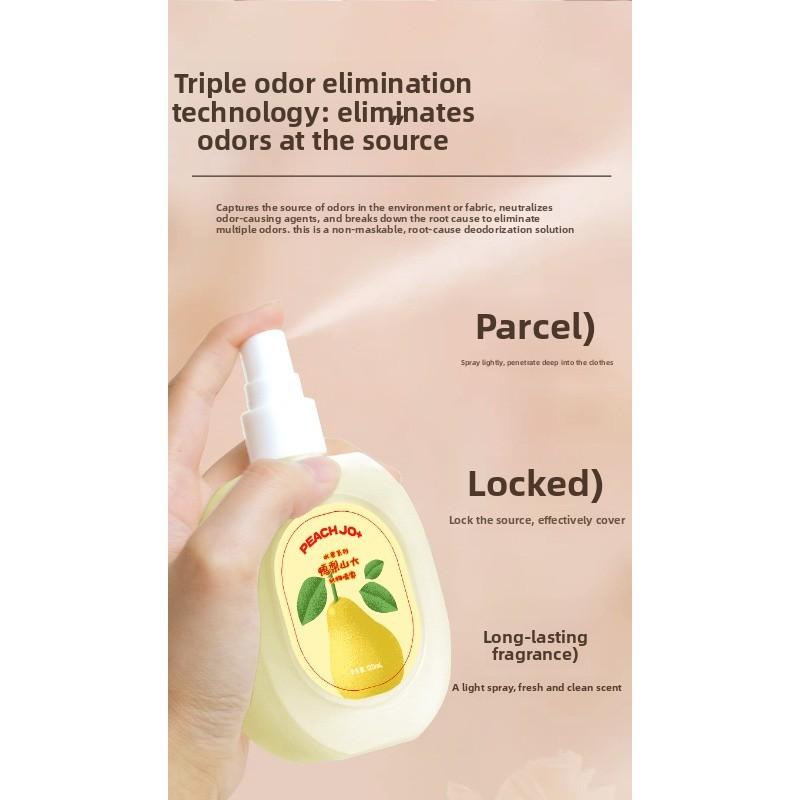 Fruit Pear, Peach and Grape Scented Clothing Deodorizing Spray, Long-lasting and Light Fragrance for Both Men and Women