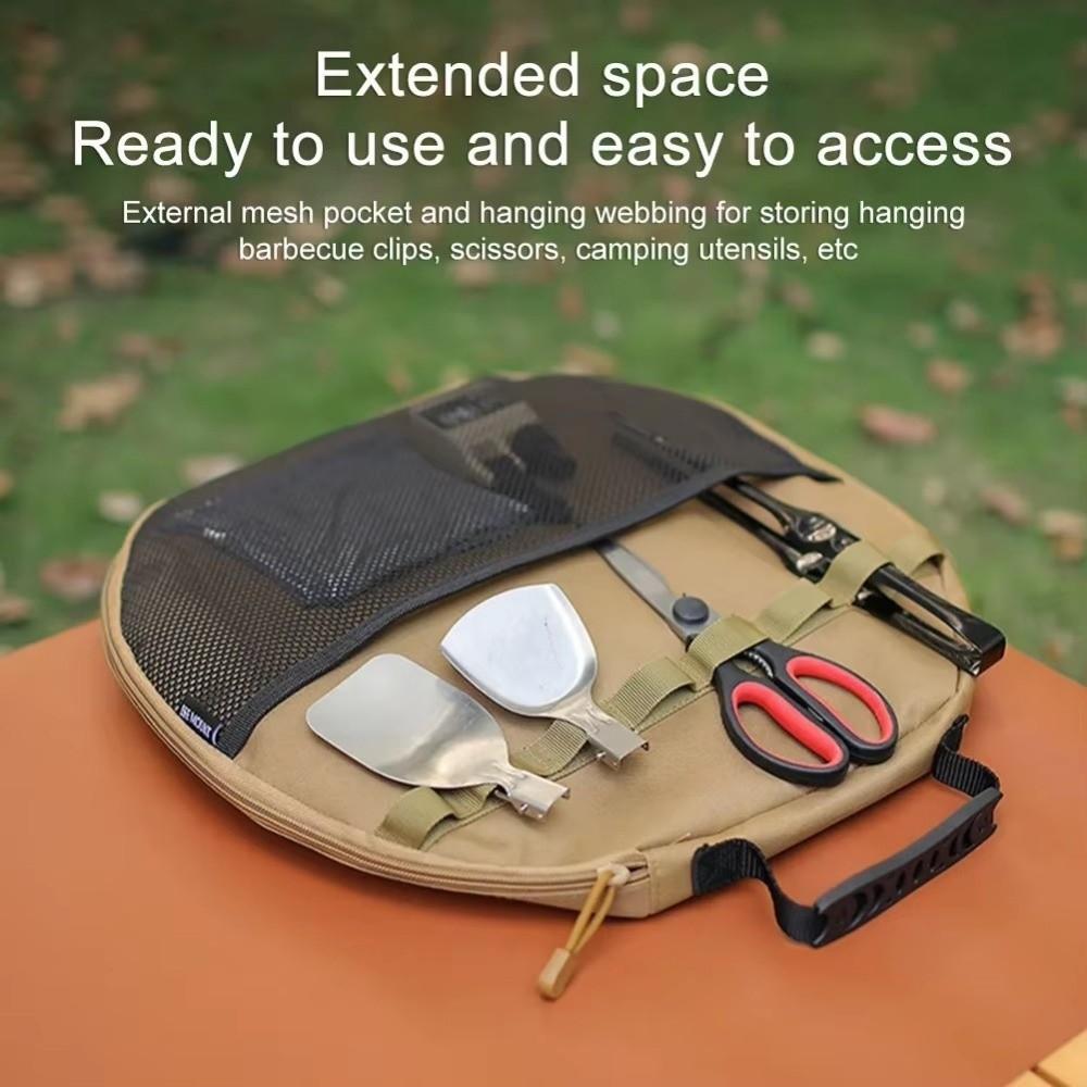 Portable Oxford Grill Pan Storage Bag Outdoor Muti-funtion Carry Bag Picnic Cookware Pouch Camping Cast Iron Pot