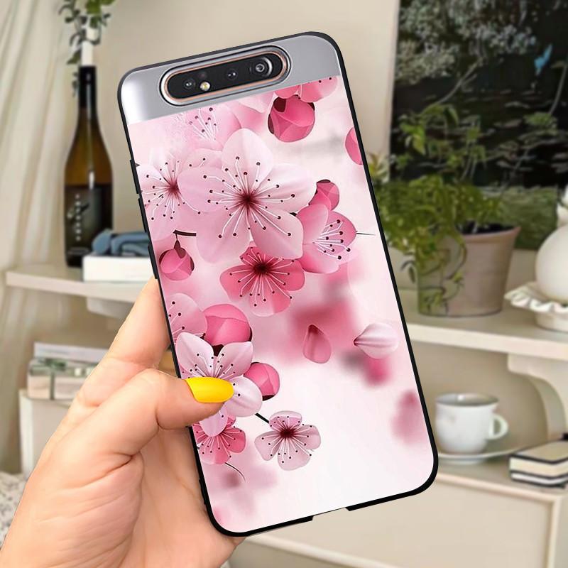 Case For Samsung A80 Case Soft Silicone Cartoon Back Cover For Samsung Galaxy A80 GalaxyA80 A 80 A805 Fundas shell Black coque