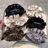 Korean Satin Pearl Pleated Banana Clip - Versatile Large Hair Claw for Elegant Hairstyles.