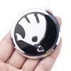 2026 Hot 4PCS 56mm Aluminium Alloy Auto Car R Wheel Hub Center Caps Emblem Sticker For Skoda Octavia A7 Rapid Fabia Superb VRS V
