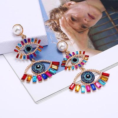 Devil's Eye Exaggerated Earrings Women's Long Personalized Eye Ornaments Earstuds Retro Earrings