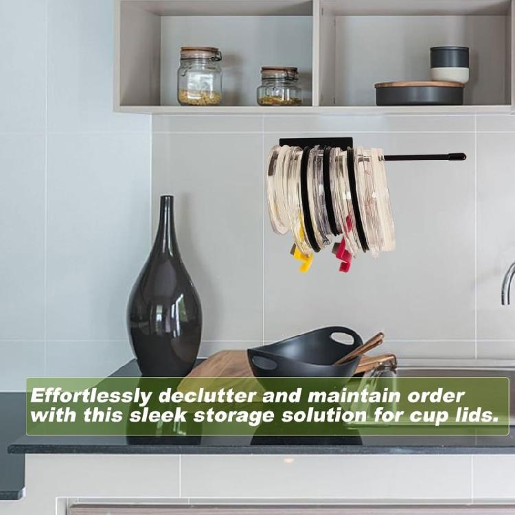 1/2 buc. Suport de perete pentru capace de pahare, organizatoare de suporturi