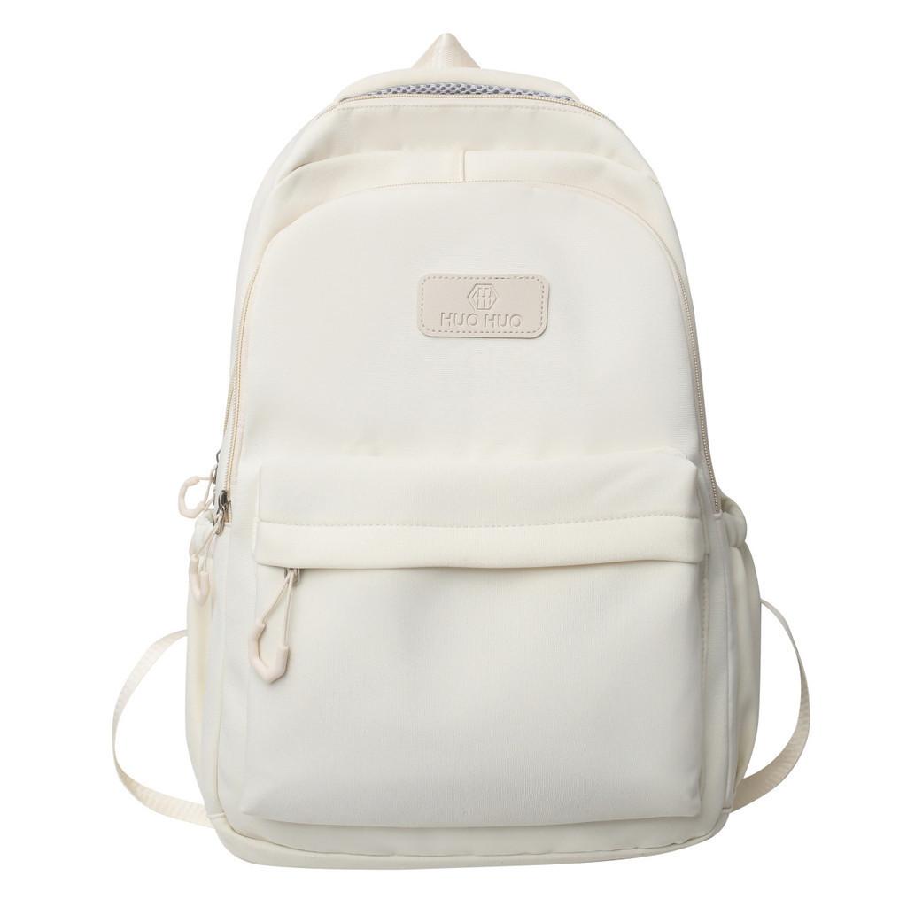 Stylish Unisex Korean Trendy Backpack For High School Students In Solid Colors